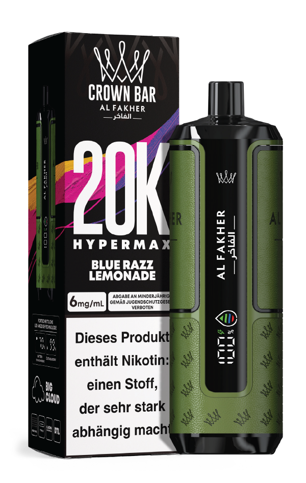 Al Fakher 20K Hypermax BLUE RAZZ LEMONADE