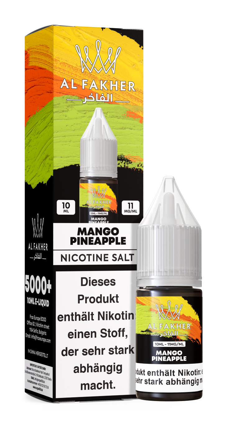 Al Fakher 11mg E-LIQUID Nicotine Salt MANGO PINEAPPLE