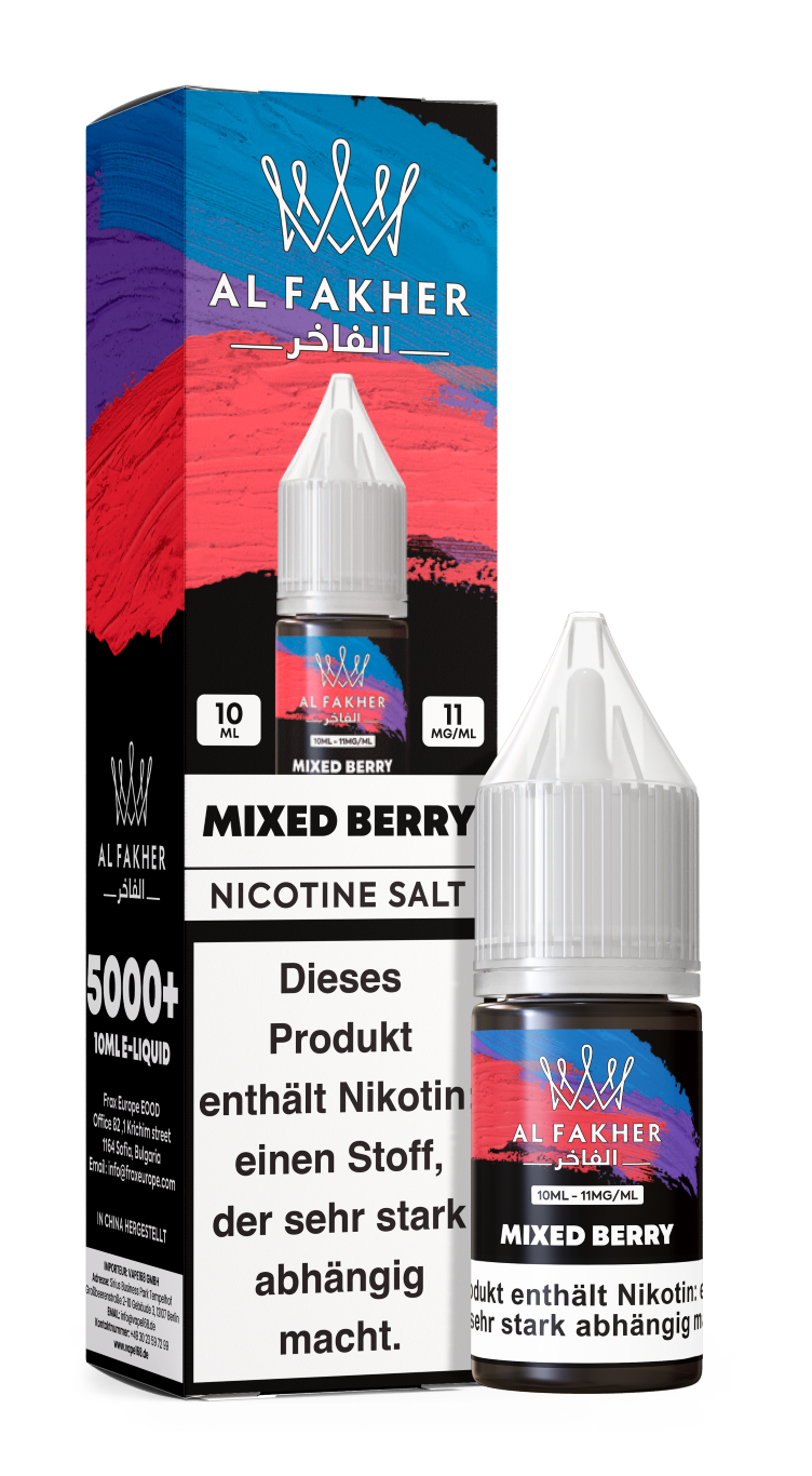 Al Fakher 11mg E-LIQUID Nicotine Salt MIXED BERRY