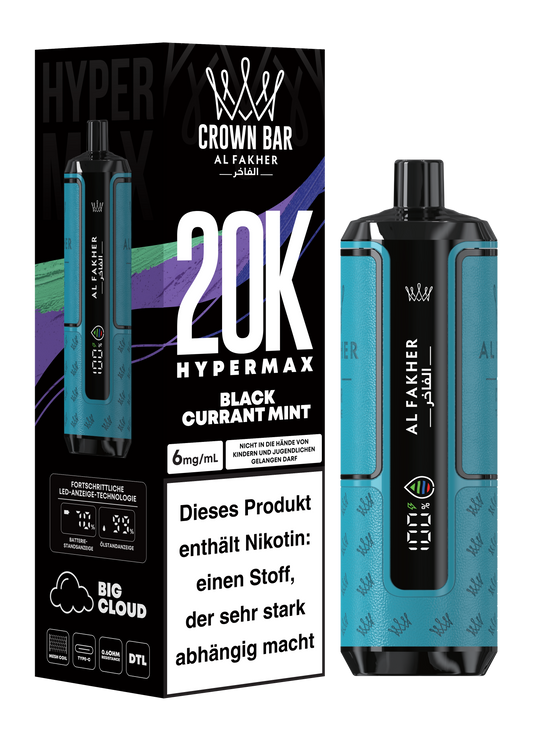 Al Fakher 20K Hypermax BLACKCURRANT MINT