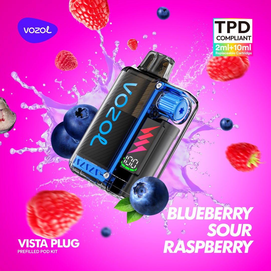 Vozol Vista Plug 15K (TPD) BLUEBERRY SOUR RASPBERRY
