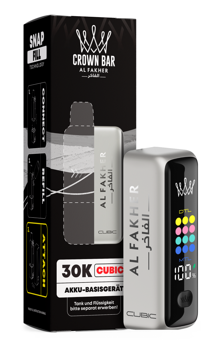 Al Fakher 30K Cubic Batterie SILVER WHITE