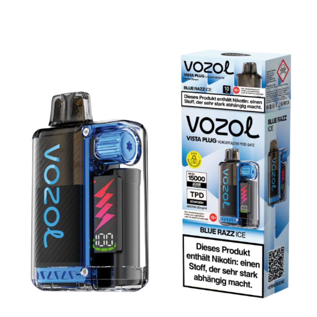 Vozol Vista Plug 15K (TPD) BLUE RAZZ ICE