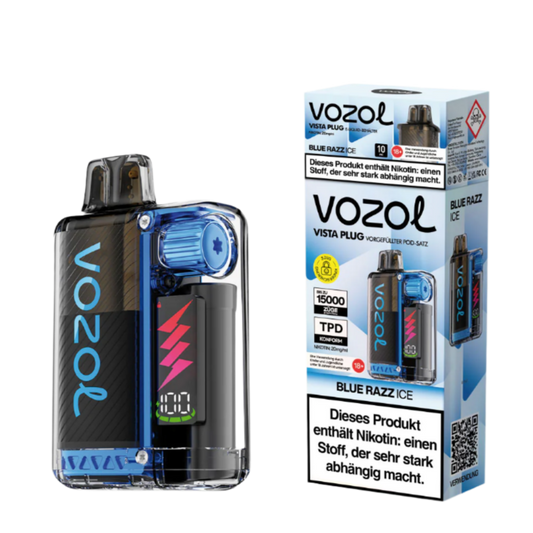 Vozol Vista Plug 15K (TPD) BLUE RAZZ ICE