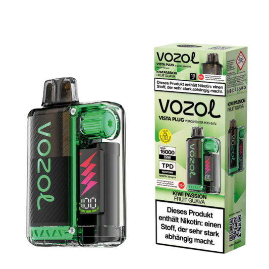 Vozol Vista Plug 15K (TPD) KIWI PASSION FRUIT GUAVA